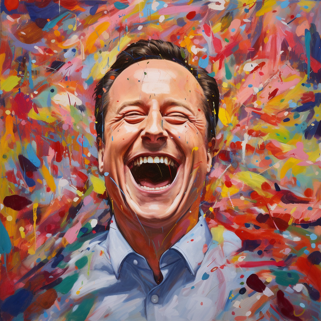 Happy David Cameron